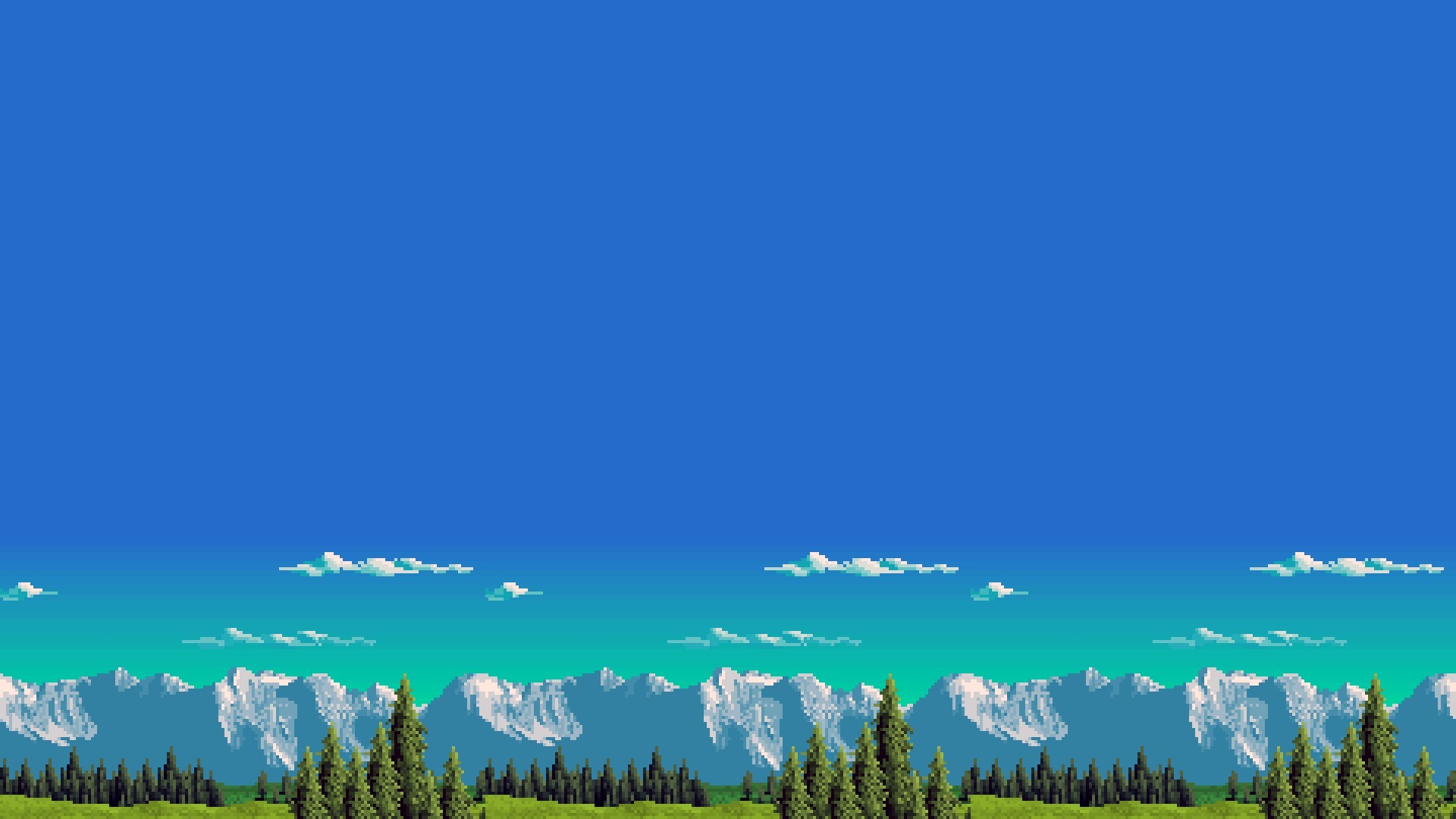 General 1920x1080 retro games mountains 8-bit