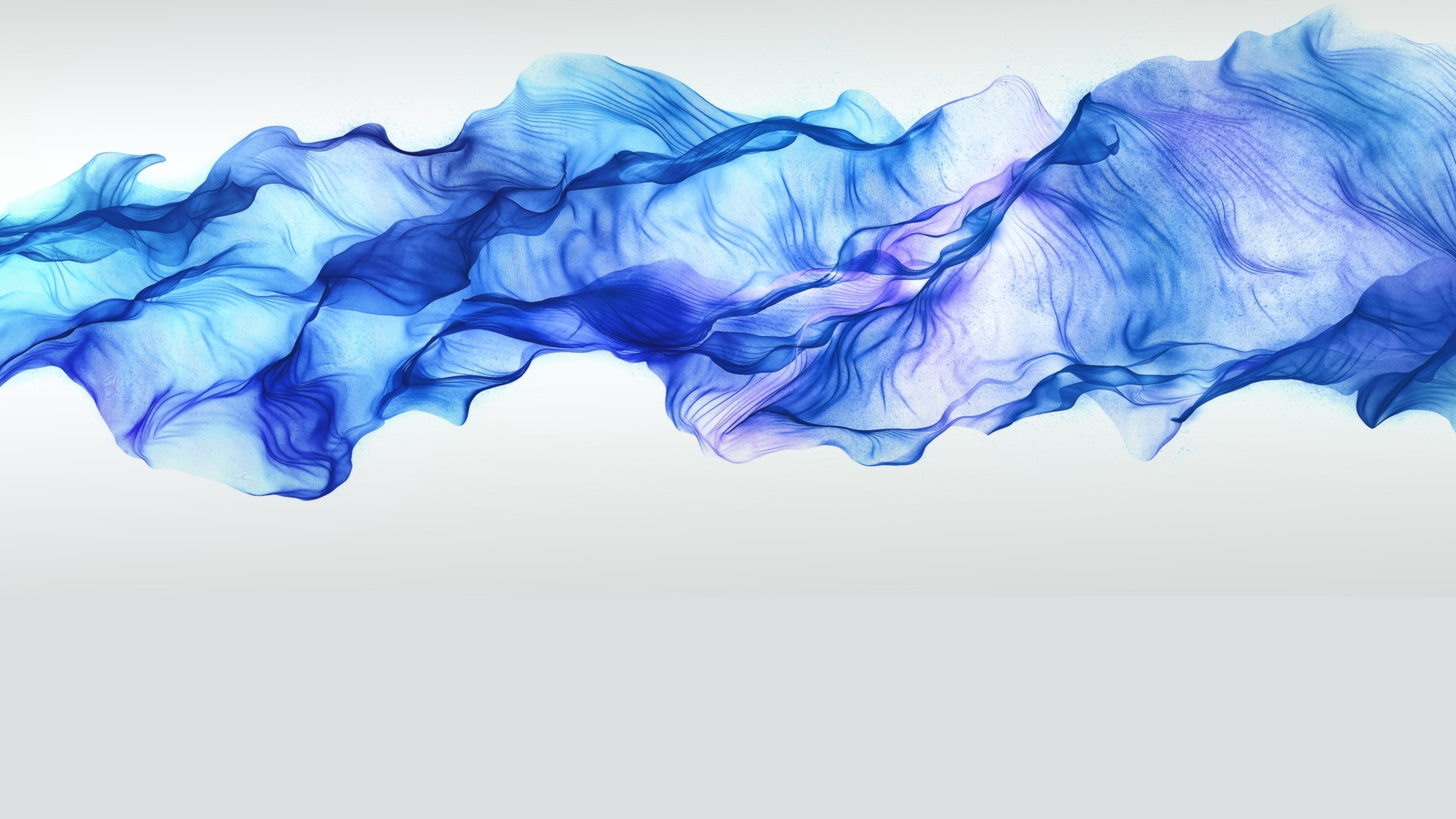 3840x2160 Wallpaper abstract, black, blue, smoke