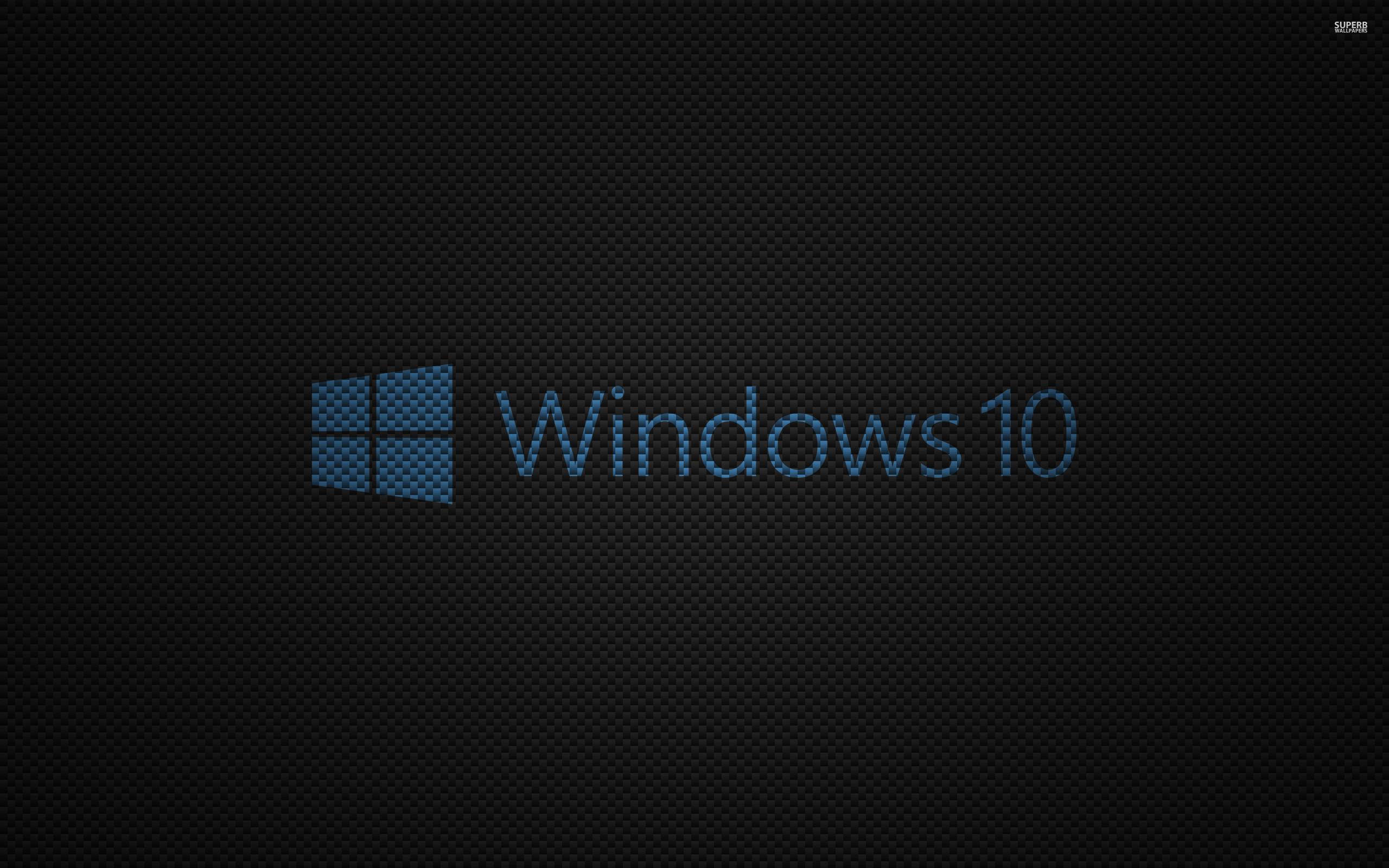 Windows 10 text logo on carbon fiber wallpaper - Computer .