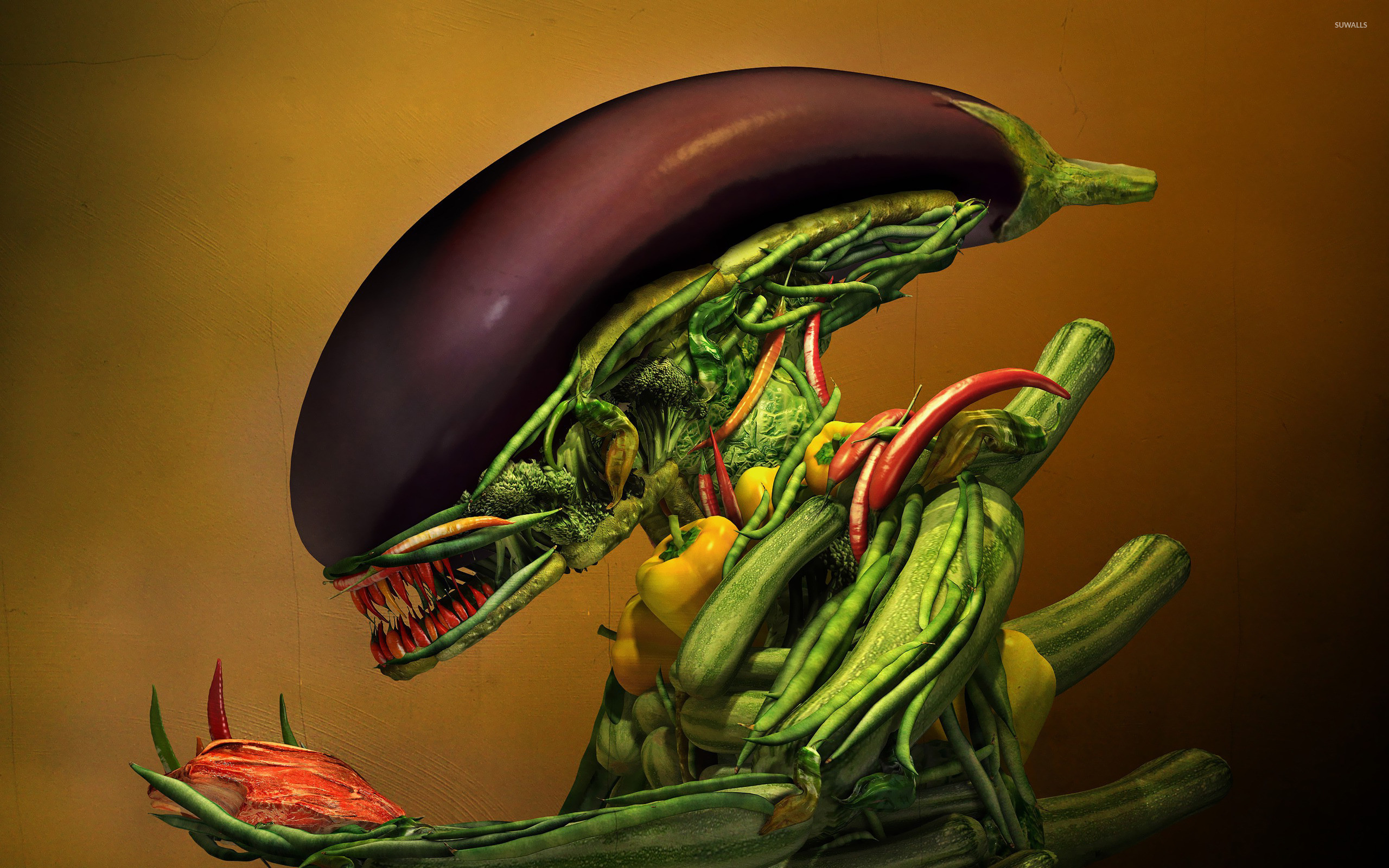 Vegetable alien wallpaper 2560x1600 jpg