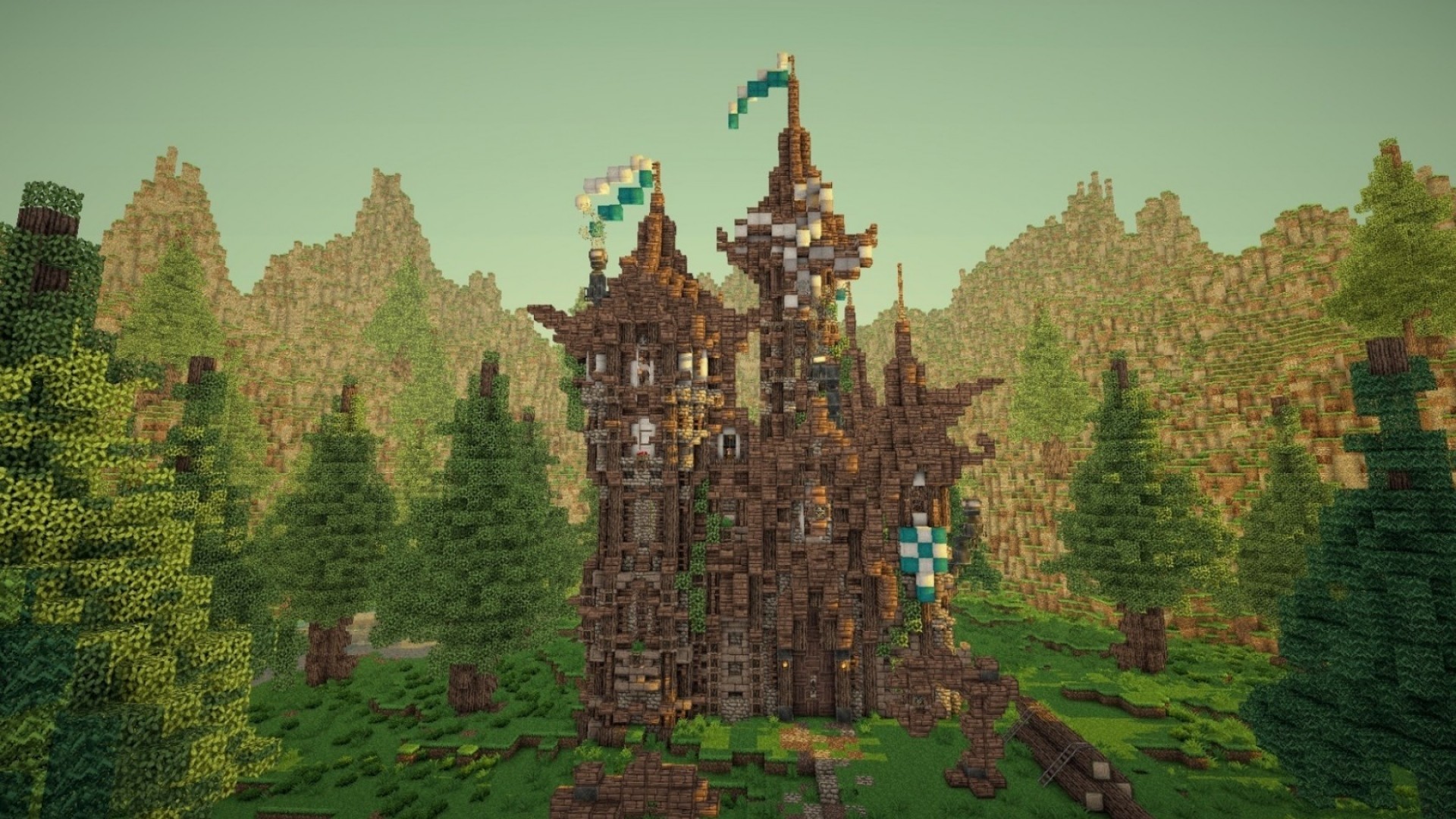 Preview wallpaper minecraft, game, mojang ab, elements of survival, open  world 1920x1080
