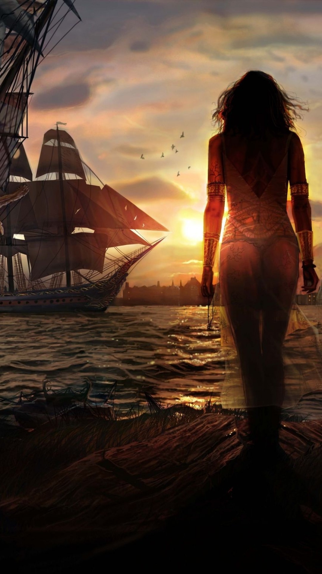 pirate pirates fantasy sail ships waiting abyss wallpapers mobile check desktop