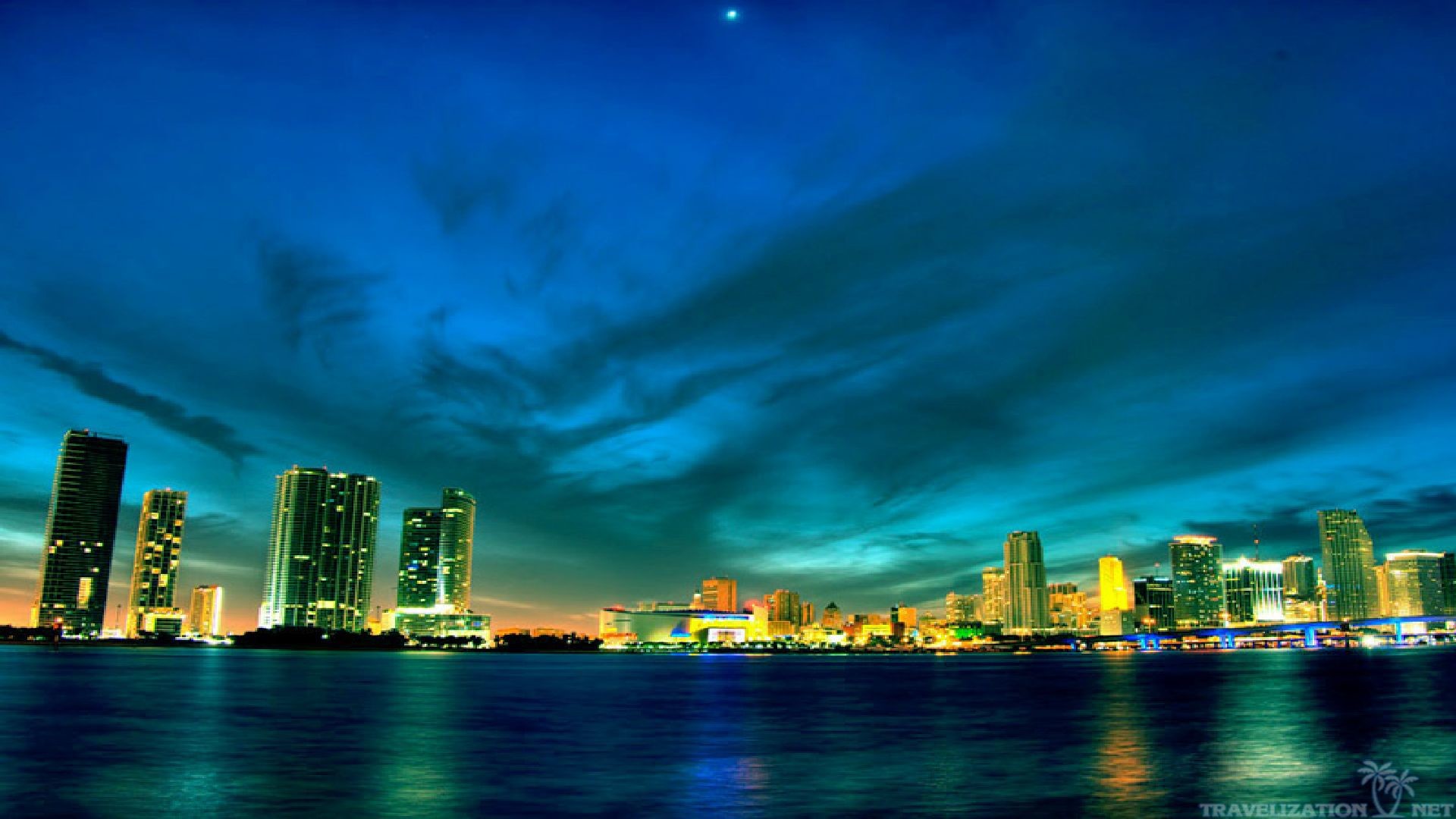 Miami Wallpapers: The City Skyline Across The Beach