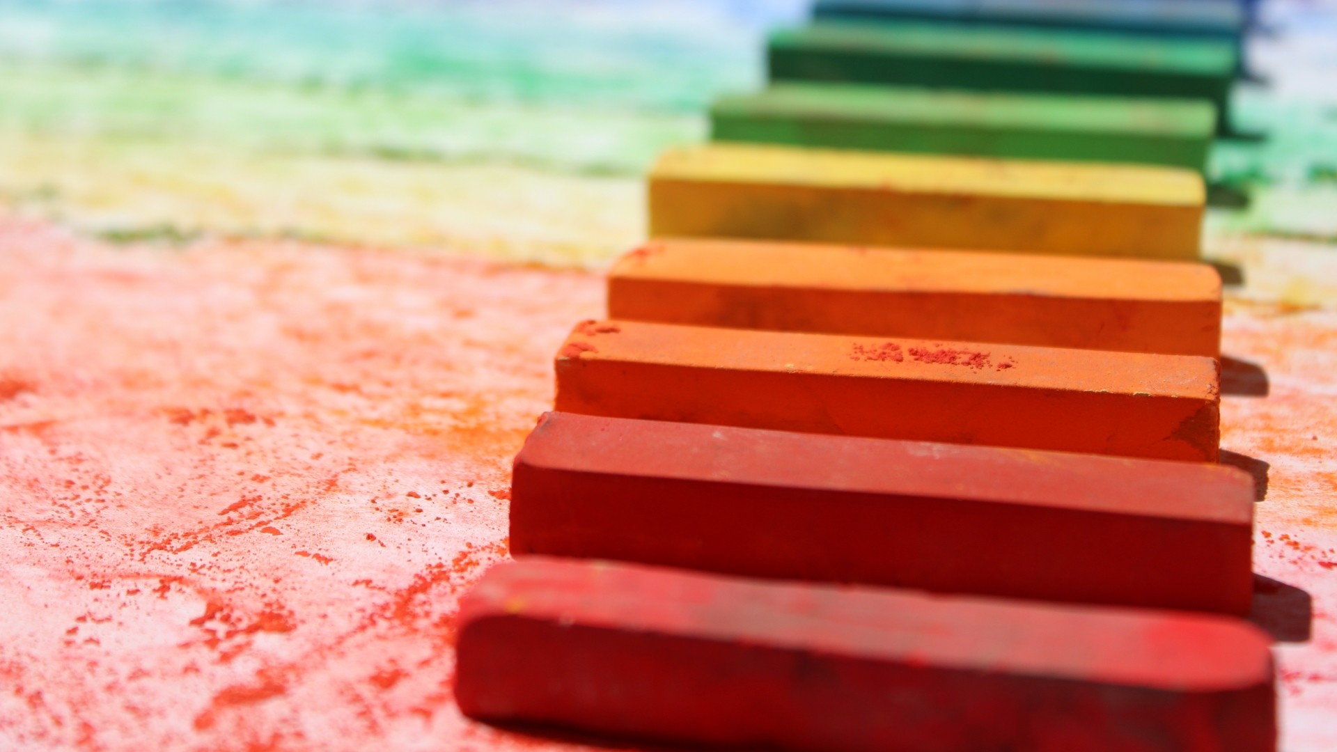 1920x1080 Wallpaper pastel, color, pencils, chalk